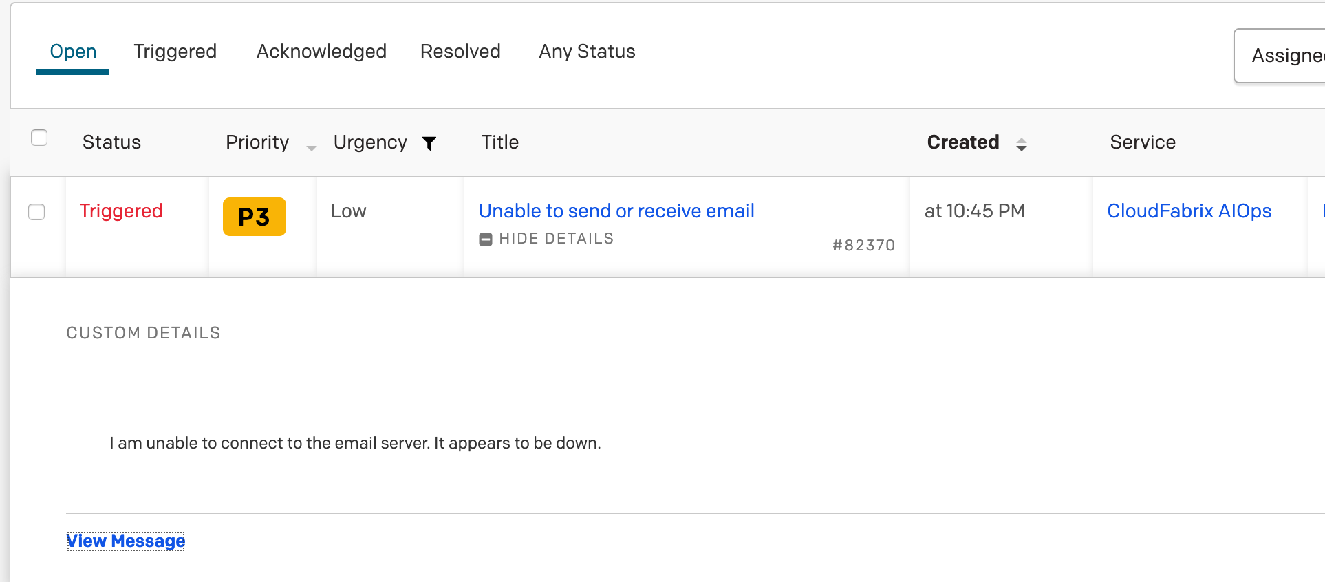 eBonding Integration with AIOps ServiceNow Incidents to 5 Destinations